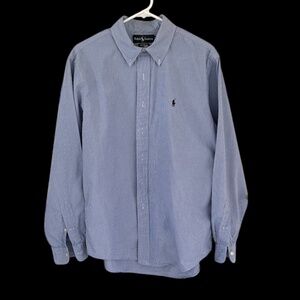 Ralph Lauren Men's button front shirt, blue, size XL